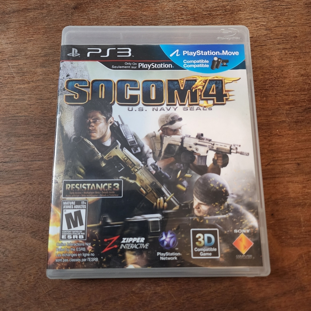 Sony Playstation 3 Socom 4 U.S Navy Seals PS3 Game CIB